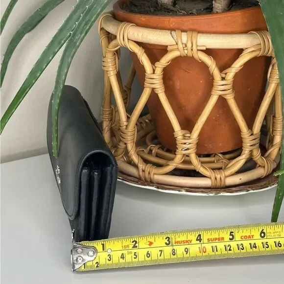 Coach Black Signature Canvas & Leather Wallet Trifold Clutch Organizer - Picture 14 of 14